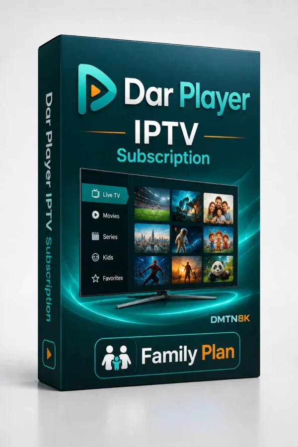Dar Player IPTV Subscription – Family Plan