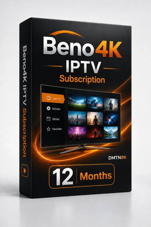Beno4K IPTV Subscription – 12 Months